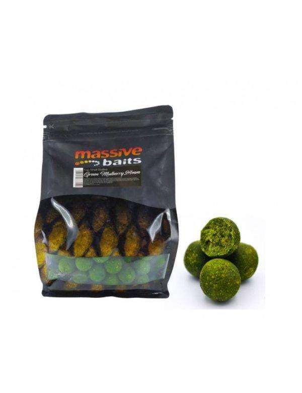 MASSIVE BAITS GREEN MULBERRY BOILIES