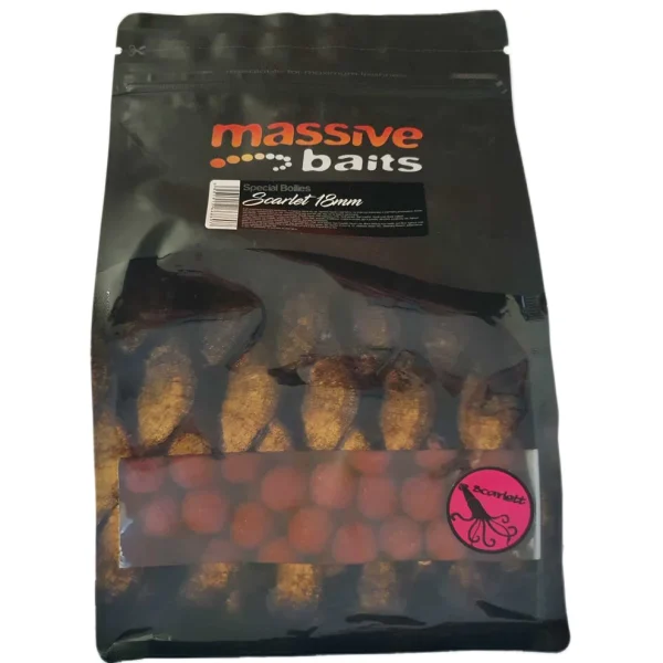 MASSIVE BAITS BOILIES SCARLETT ROBIN RED