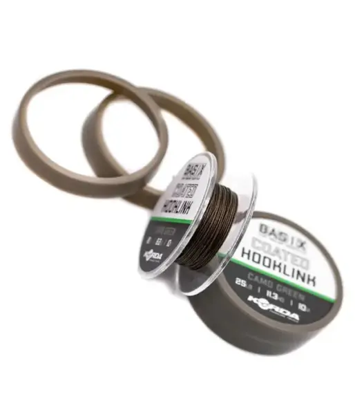 KORDA BASIX COATED HOOKLINK CAMO GREEN 18 LB 10 M