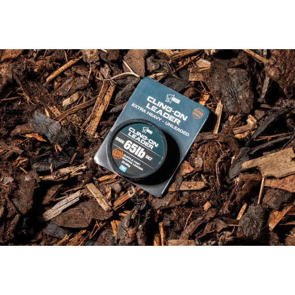 NASH CLING-ON UNLEADED LEADER 65LB 7M DARK SILT NASH-CLING-ON-LEADER