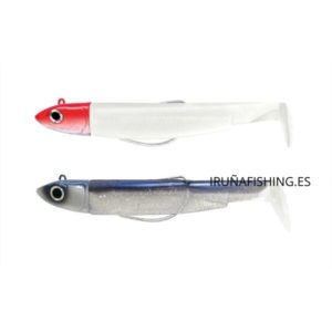 FIIISH BLACK MINNOW 70 - OFF SHORE DOUBLE COMBO 6G WHITE/RED+ELECTRIC BLUE