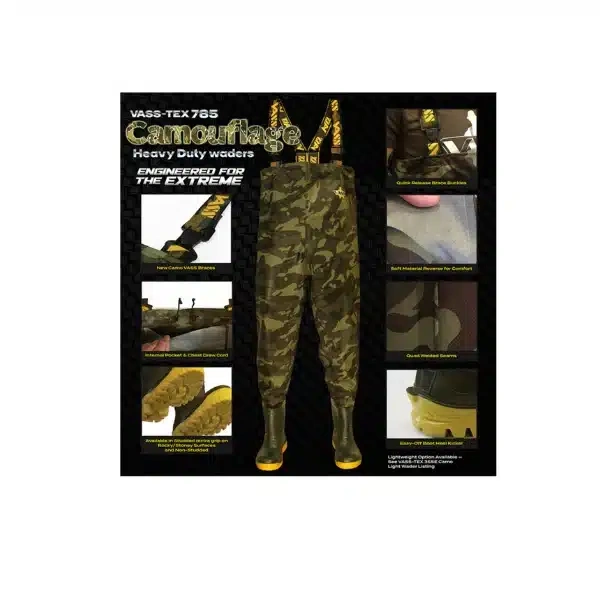 VASS E NOVA 785 SERIES CAMO CHEST WADER Nº44