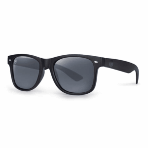 MATT BLACK GREY LENS SUNGLASSES