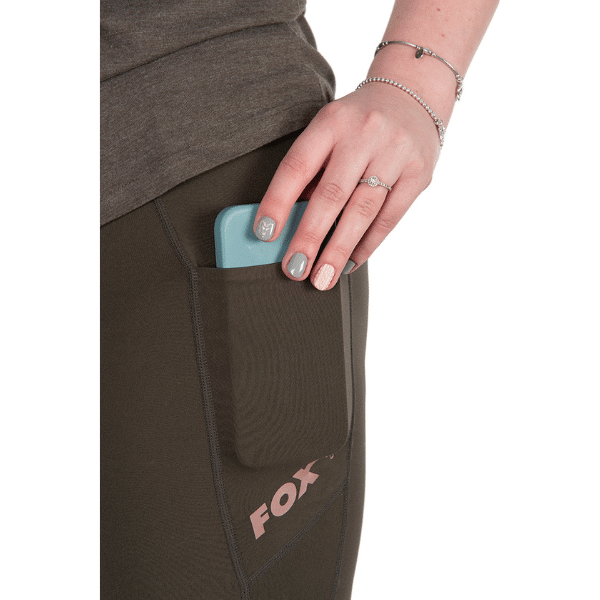 FOX WOMENS LEGGINGS SIZE L (44-46) OLIVE MAUVE FOX-WOMENS-LEGGINGS-OLIVE-MAUVE