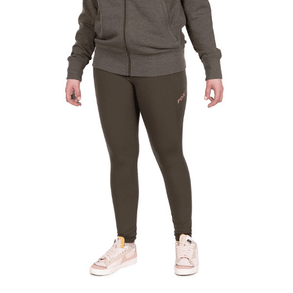 FOX WOMENS LEGGINGS SIZE L (44-46) OLIVE MAUVE FOX-WOMENS-LEGGINGS-OLIVE-MAUVE