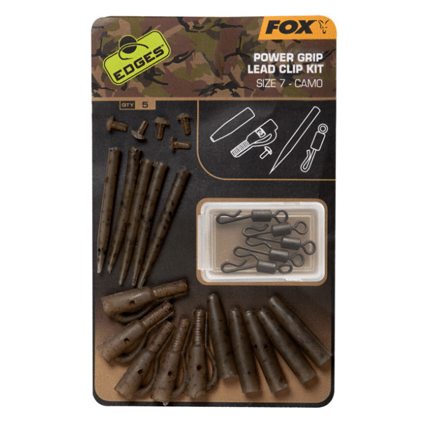 FOX EDGES POWER GRIP LEAD CLIP KIT SIZE 7 CAMO x5 FOX-EDGES-CAMO-POWER-GRIP-LEAD-CLIP-KIT-SIZE-7-CAMO x5