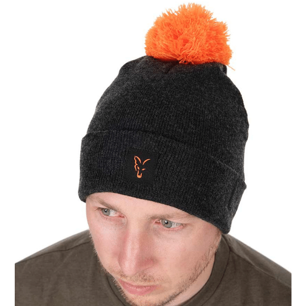 FOX GORRO COLLECTION BOBBLE HAT BLACK/ORANGE FOX GORRO-COLLECTION-BOBBLE-HAT-BLACKORANGE