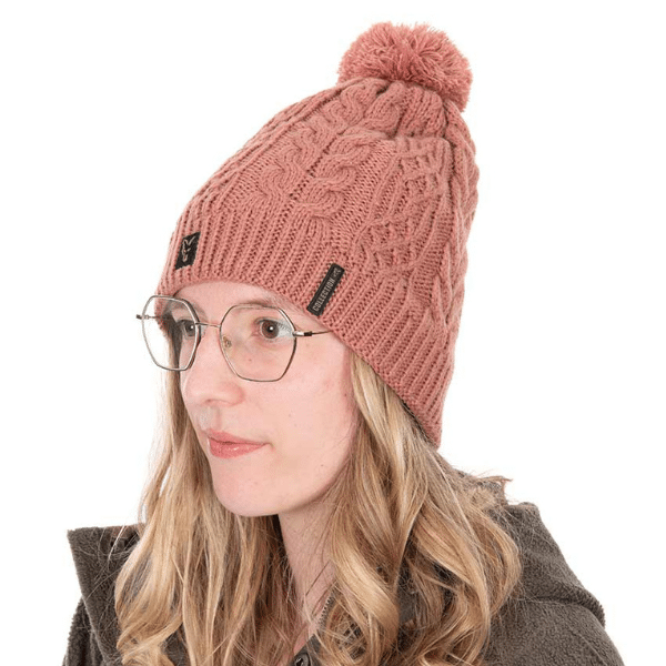 FOX GORRO LADIES KNITTED BOBBLE HAT ROSA FOX GORRO LADIES KNITTED BOBBLE HAT ROSA - Imagen 2