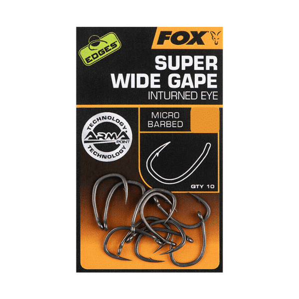 FOX EDGES™ ANZUELOS SUPER WIDE GAPE (IN-TURNED EYE) Nº2 Fox-EDGES™-ANZUELOS-Super-Wide-Gape-(In-Turned-Eye)