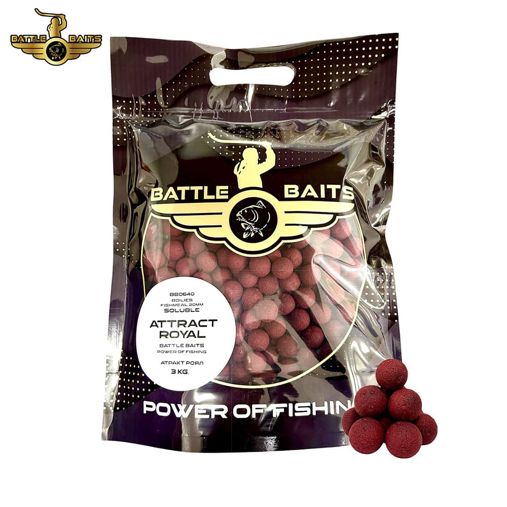 BATTLE BAITS BOILIES FISHMEAL ATTRACT ROYAL 3KG SOLUBLE battle-baits-boilies-attract-royal-soluble-3kg