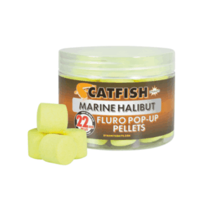 DYNAMITE-BAITS-CATFISH-FLURO-POP-UP-PELLETS-MARINE-HALIBUT-22MM