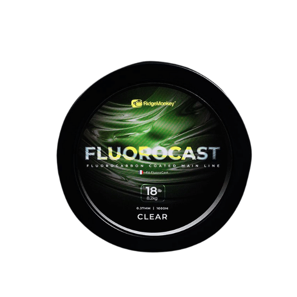 RIDGEMONKEY FLOUROCAST FLUOROCARBON COATED CLEAR 18LB 0.37MM 1000M RIDGEMONKEY-FLOUROCAST-FLUOROCARBON-COATED-CLEAR-18LB-0.37MM-1000M