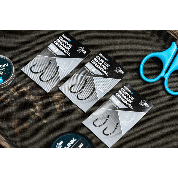NASH ANZUELOS STEELPOINT ORIGINAL CURVE SHANK Nº2 MICRO BARB NASH-Steelpoint-Original-Hooks-CURVE-SHANK