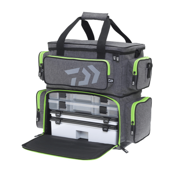 Daiwa bolsa con cajas de accesorios L GrisVerde