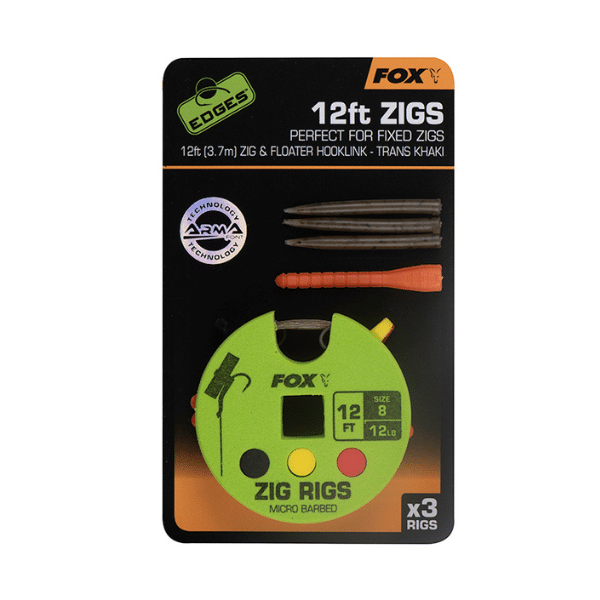 Fox Edges Zig Rigs- 12FT (3.7M)
