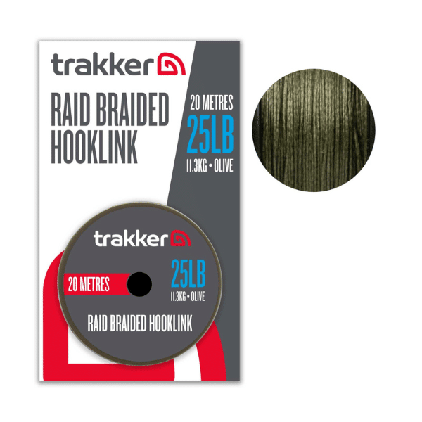 Trakker Raid Braided Hooklink 35lb 15,9kg 20m