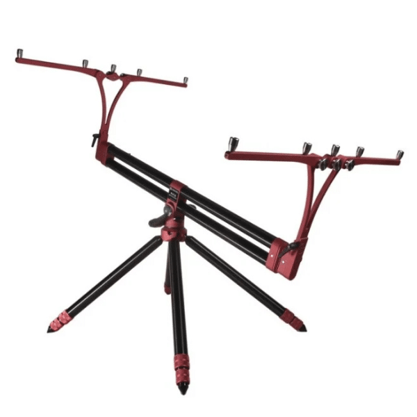 From a mechanical point of view this rod pod copies the Evolution Pod and has all the features that makes it one of the best Rod Pods on the market. The new feature of the Revolution is the finish. Now it is possible to have the anodised joints in electric blue and red, as well as carbon models, long awaited by our customers. The Nick Revolution pod has the best features of both our first two pods: the mighty Nick 95' and Tech-Nick. We managed to create a very stable and reliable pod and even cut down the weight to just 7,5kg. The material used is the top quality anodised Aluminium, and this will make the pod stand the test of time in any weather condition. Key features Tilt anf 360º rotation movement, features the Meccanica Vadese implosion system for compact storage 3 or 4 leg configuration Fully adjusable main body to house any kind of fishing rod 3 section legs Removable buzzer support for easy and quick storage and set up by allen key. This also allows for perfect alignment Independent buzzer bars Available in 3 or 4 rod versions Weight 7,5kg Comes with carry bag